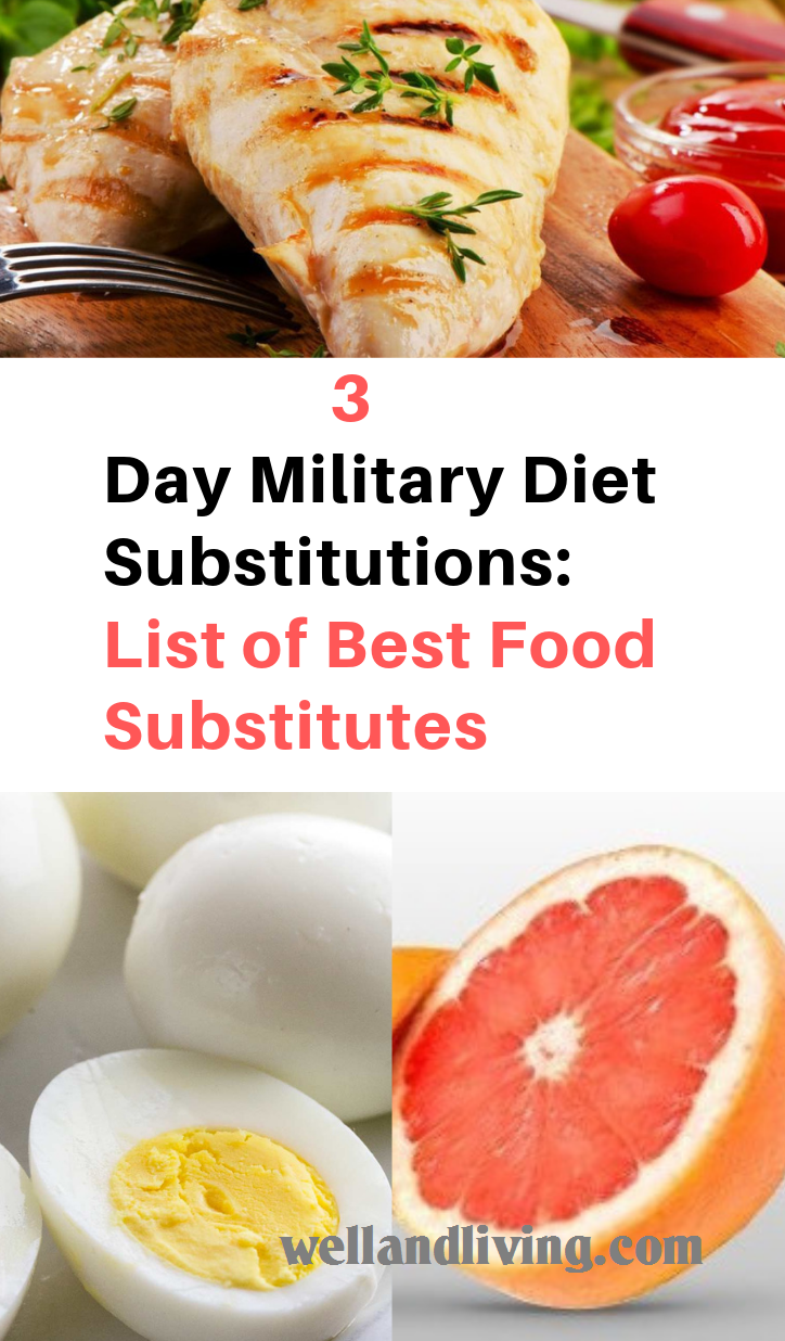 3 Day Military Diet Substitutions: List Of Best Food Substitutes - Saayla